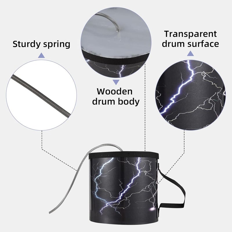 summvox 6 Inch Thunder Drum,Spring Drum,Sound Effect Instrument,Thunder Tube Sound Maker Thunder Sound Simulation,For Large Gatherings Sports Events Celebrations - Image 3